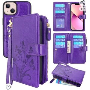 Lacass Case Compatible with iPhone 14 / iPhone 13 6.1 Inch [Card Slots] Cash Hol